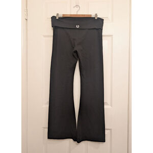 Women's Y2K PINK Victoria's Secret Black Fold Over Boot Cut & Flare Pants XL